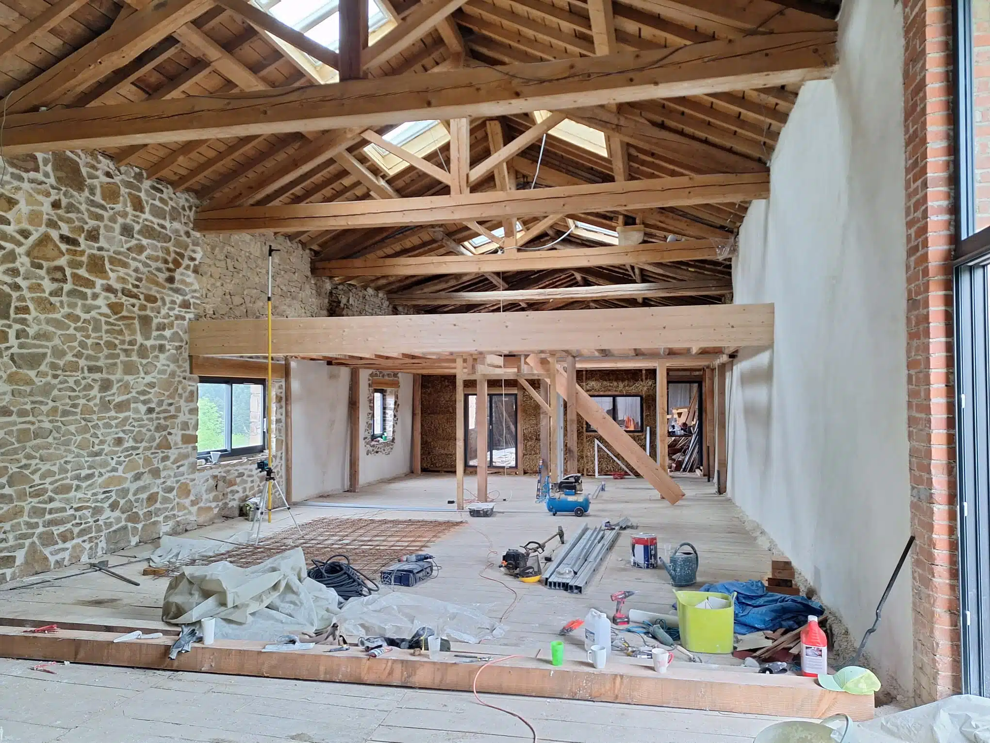 joints de pierres et enduit chaux/chanvre