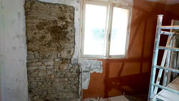 Intérieur: dépose du ciment 1