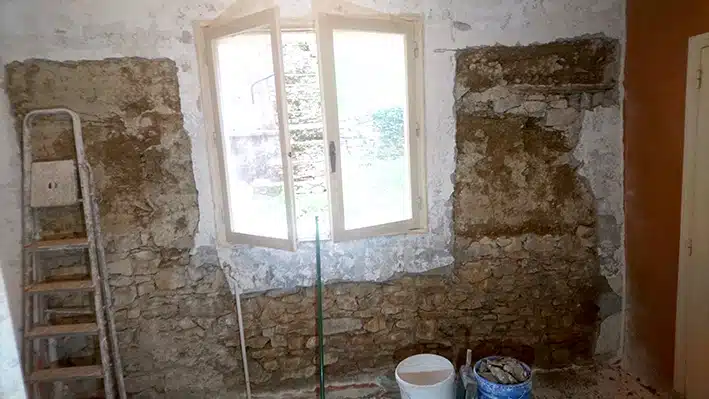 Intérieur: dépose du ciment 2